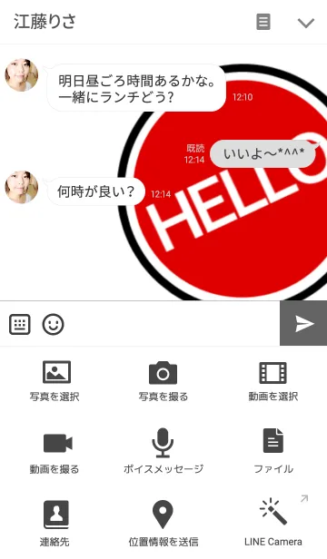 [LINE着せ替え] HELLO STICKER***の画像4