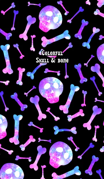 [LINE着せ替え] Colorful skull and boneの画像1