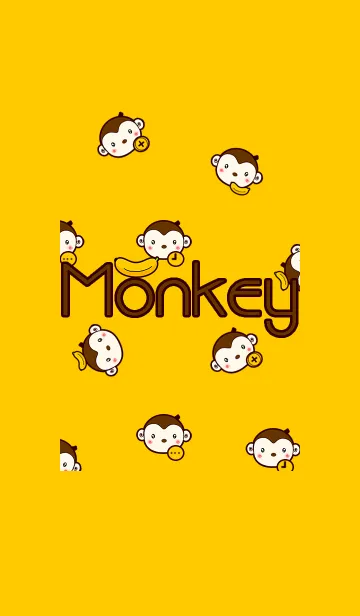 [LINE着せ替え] Monkey with bananas 4の画像1