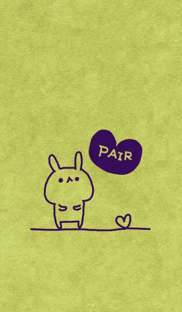 [LINE着せ替え] Pair kraftpaper purple (man)の画像1