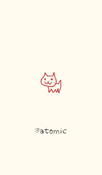 [LINE着せ替え] お絵描き <猫> スモーキーピンクの画像1