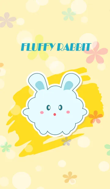 [LINE着せ替え] Fluffy blue rabbitの画像1