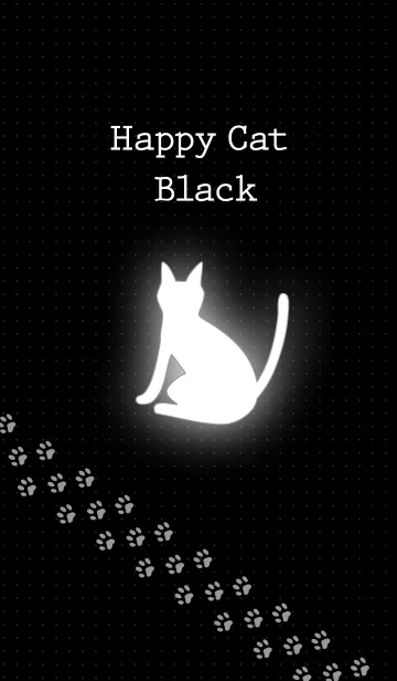 [LINE着せ替え] Happy cat blackの画像1