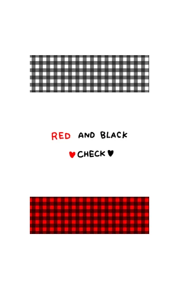 [LINE着せ替え] RED AND BLACK CHECKの画像1