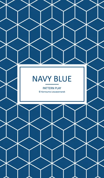 [LINE着せ替え] Navy Blue Pattern Playの画像1