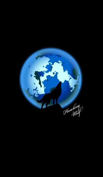 [LINE着せ替え] Howling Wolf. Blue Moonの画像1