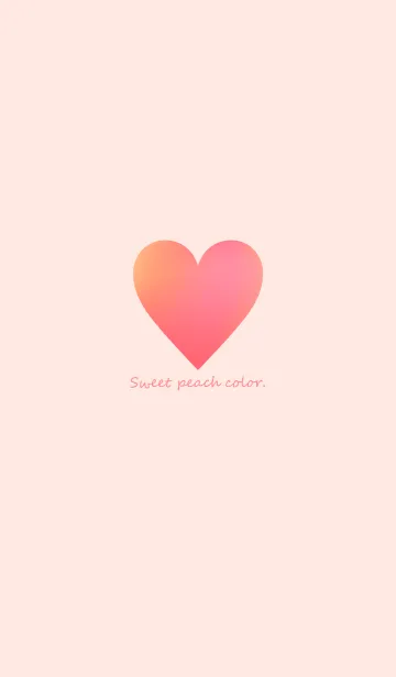 [LINE着せ替え] Sweet peach color heart.の画像1