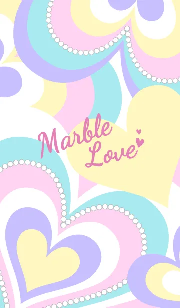 [LINE着せ替え] Marble love bright colorの画像1