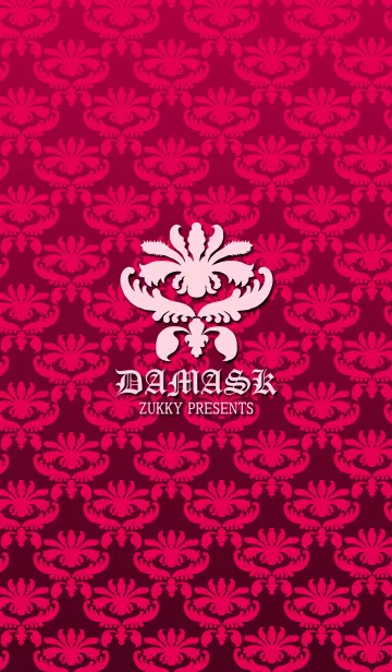 [LINE着せ替え] DAMASK red and pinkの画像1