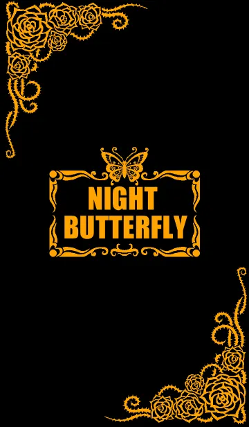 [LINE着せ替え] NIGHT BUTTERFLY ORANGEの画像1