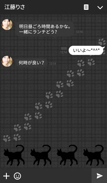 [LINE着せ替え] Star cat grayの画像3