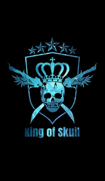 [LINE着せ替え] ♥ペア♥King of skull Blue Ver.の画像1