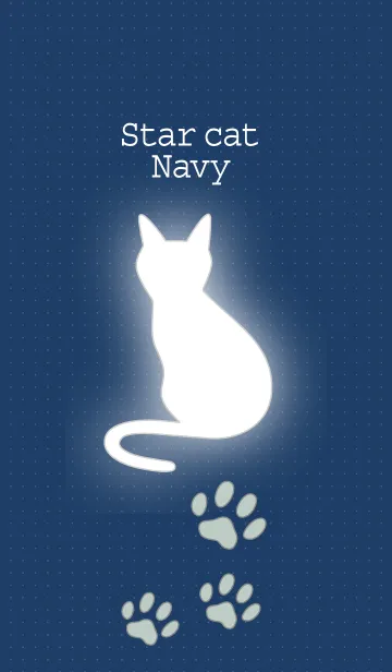 [LINE着せ替え] Star cat navyの画像1