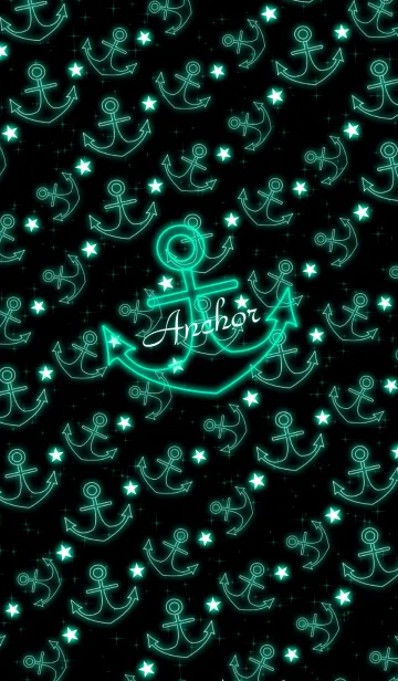 [LINE着せ替え] Anchor pattern -Neon style-の画像1