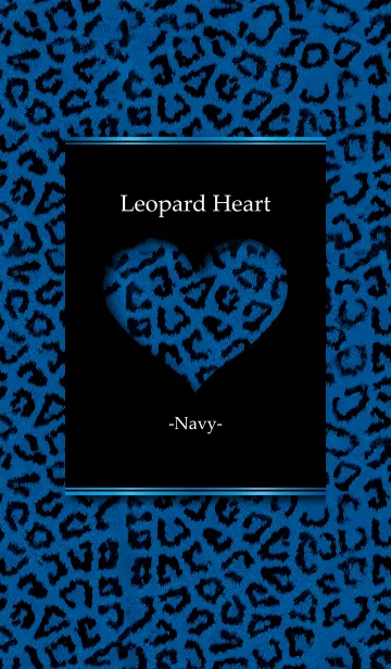 [LINE着せ替え] Leopard Heart -Navy- ver.2の画像1