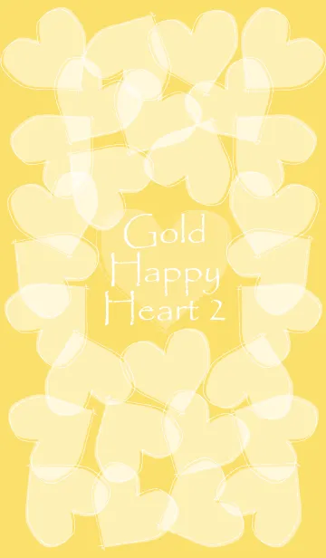 [LINE着せ替え] Gold Happy Heart 2の画像1