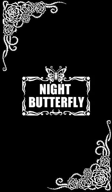 [LINE着せ替え] NIGHT BUTTERFLY WHITEの画像1