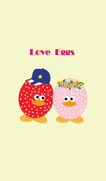 [LINE着せ替え] Love eggs themeの画像1