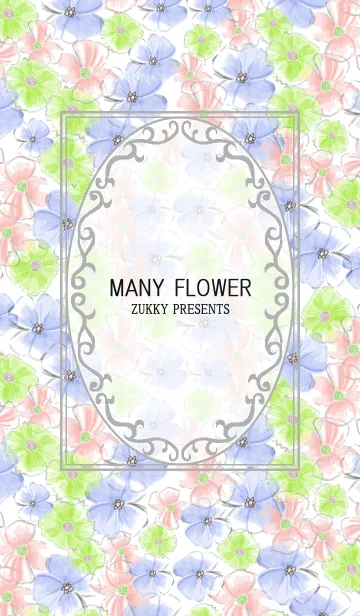 [LINE着せ替え] MANY FLOWER10の画像1