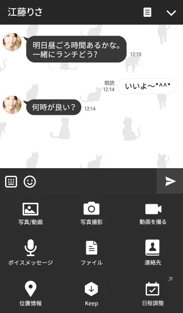 [LINE着せ替え] 黒猫の日常12の画像4