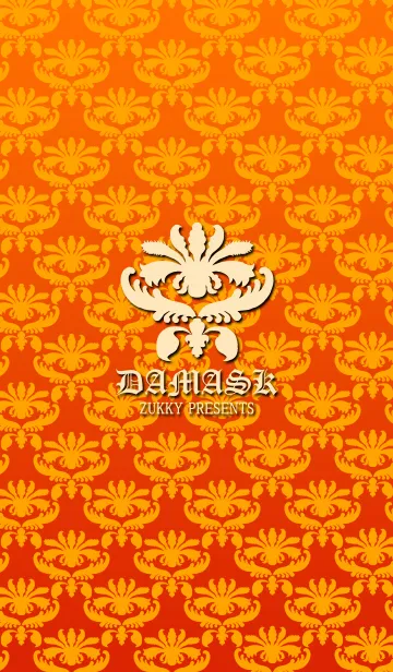 [LINE着せ替え] DAMASK orangeの画像1