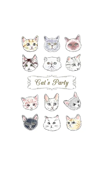 [LINE着せ替え] Cat's Party ~おしゃれver.~の画像1