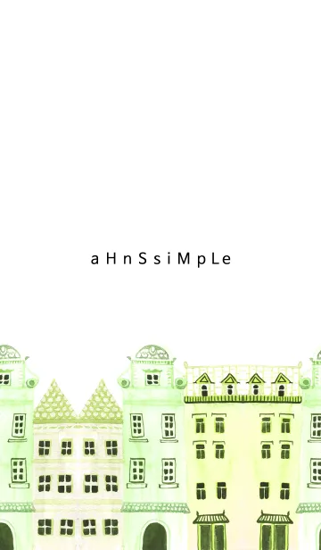 [LINE着せ替え] ahns simple_064_green city06の画像1