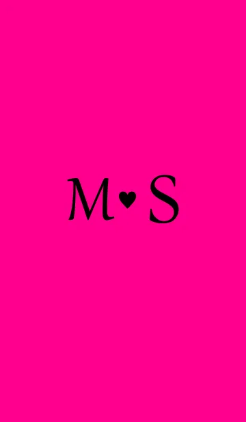 [LINE着せ替え] Initial "M ＆ S" Vivid pink ＆ black.の画像1