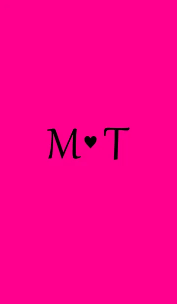 [LINE着せ替え] Initial "M ＆ T" Vivid pink ＆ black.の画像1