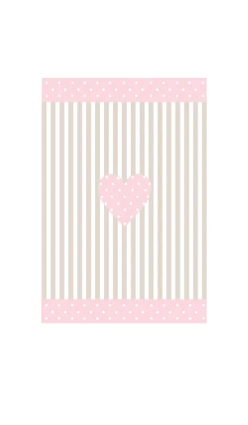 [LINE着せ替え] Light Brown Stripe ＆ Pink Heart. 2の画像1