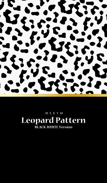 [LINE着せ替え] Leopard Pattern-BLACK WHITE Version-の画像1