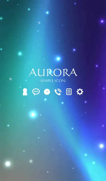 [LINE着せ替え] AURORA -SIMPLE ICON-の画像1