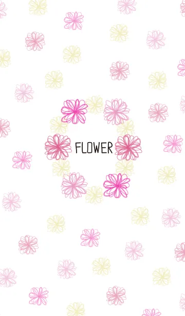 [LINE着せ替え] FLOWER-ピンク-の画像1