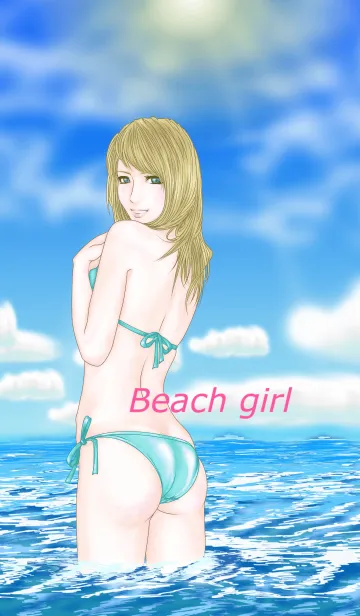 [LINE着せ替え] Beach girlの画像1