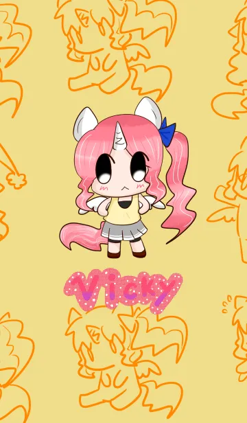 [LINE着せ替え] Vicky Vicky is a girl~の画像1