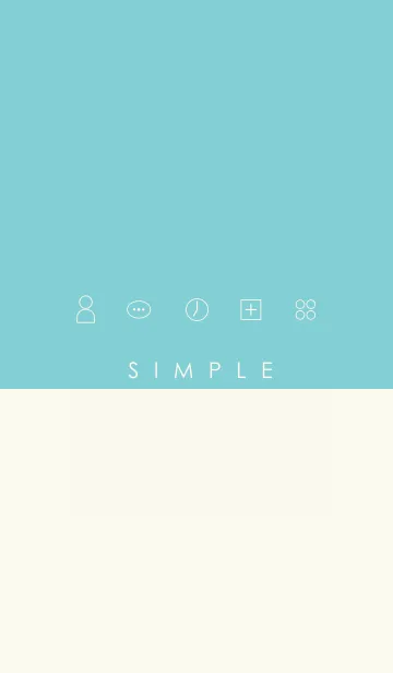 [LINE着せ替え] シンプル(ベージュ グリーン)の画像1
