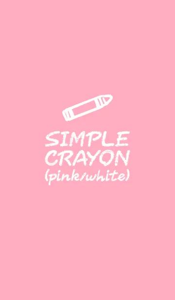 [LINE着せ替え] SIMPLE CRAYON <pink/white>の画像1