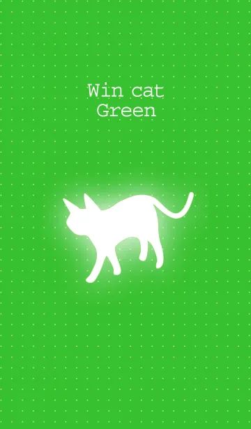 [LINE着せ替え] Win cat greenの画像1