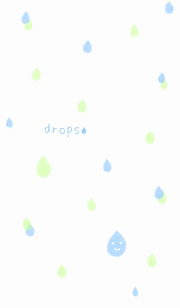 [LINE着せ替え] drops -blue ＆ green-の画像1