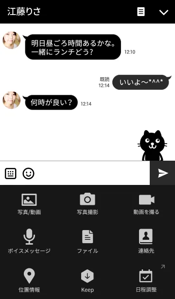 [LINE着せ替え] ツートンカラーとネコの画像4