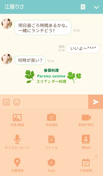 [LINE着せ替え] コリアンダー料理の画像4