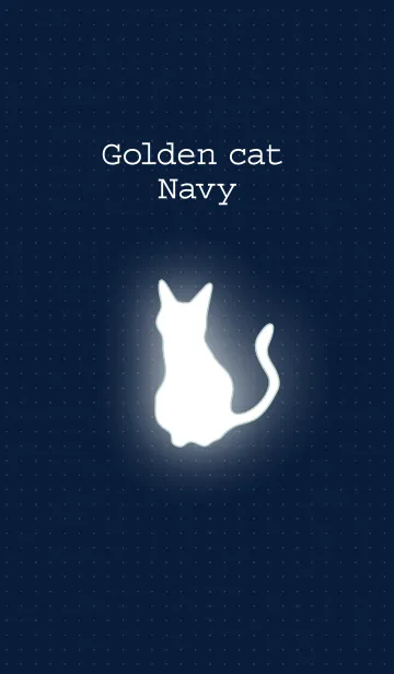 [LINE着せ替え] Golden cat navyの画像1