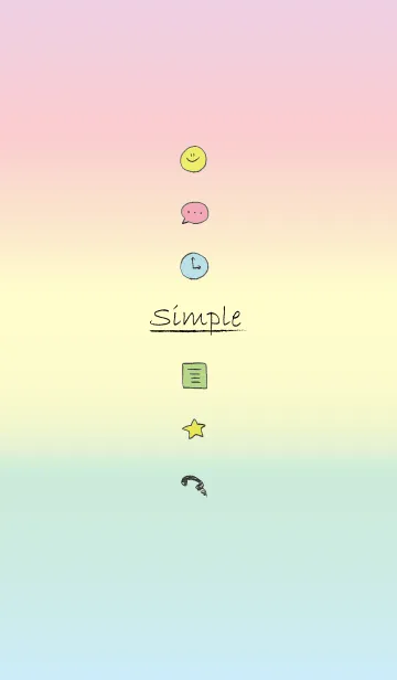 [LINE着せ替え] Simple Colorful (シンプルカラフル）の画像1