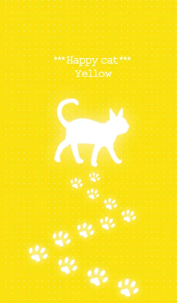 [LINE着せ替え] ***Happy cat*** Yellowの画像1