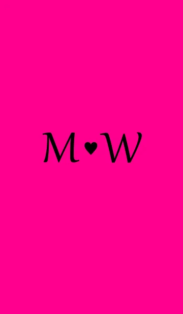 [LINE着せ替え] Initial "M ＆ W" Vivid pink ＆ black.の画像1