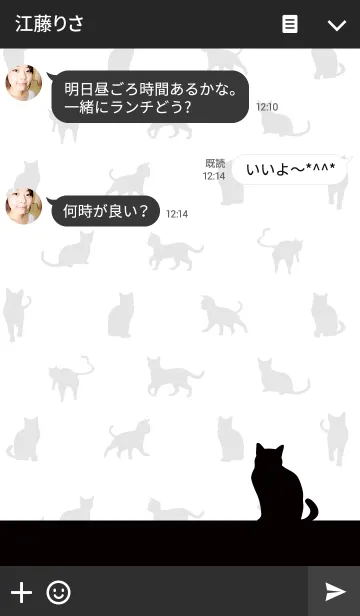 [LINE着せ替え] 黒猫の日常17の画像3