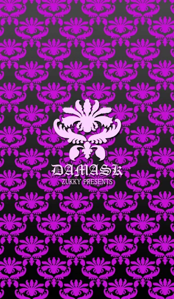 [LINE着せ替え] DAMASK purple and blackの画像1