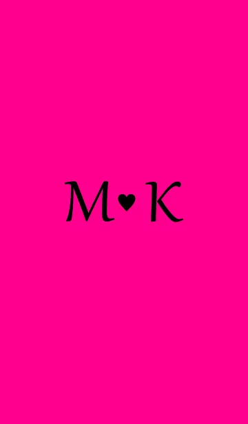 [LINE着せ替え] Initial "M ＆ K" Vivid pink ＆ black.の画像1