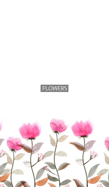 [LINE着せ替え] water color flowers_172の画像1