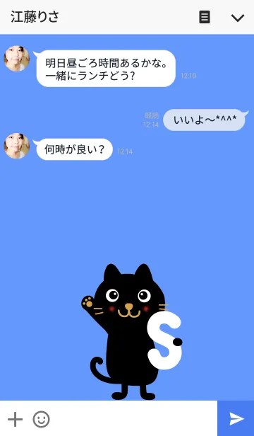 [LINE着せ替え] 黒ネコとSの画像3